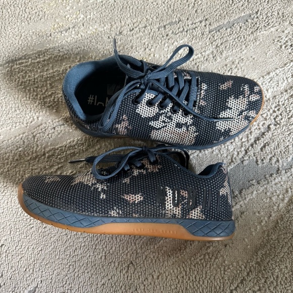 NOBULL Court Trainer Sneakers shoes Superfabric Blue floral CrossFit woman’s 6 - Picture 5 of 10